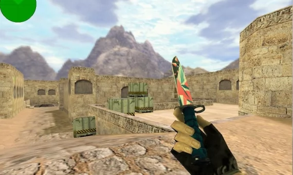 Модель ножа Bayonet «Буйство Красок» с анимацией осмотра для CS 1.6