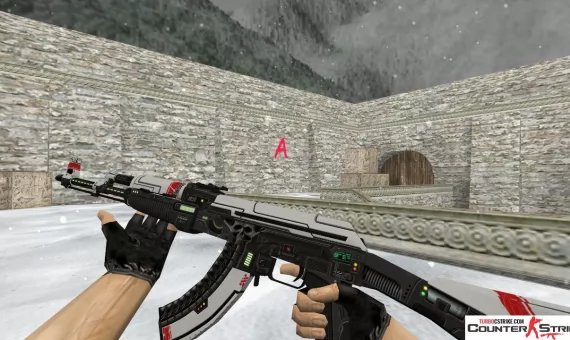 Модель HD AK-47 «Sci Fi Red» для CS 1.6