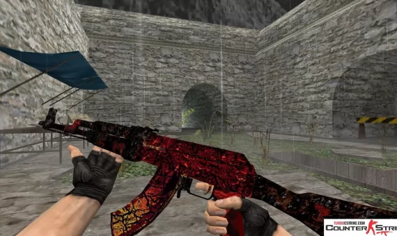 Модель HD AK-47 «Armagedon» с анимацией осмотра для CS 1.6