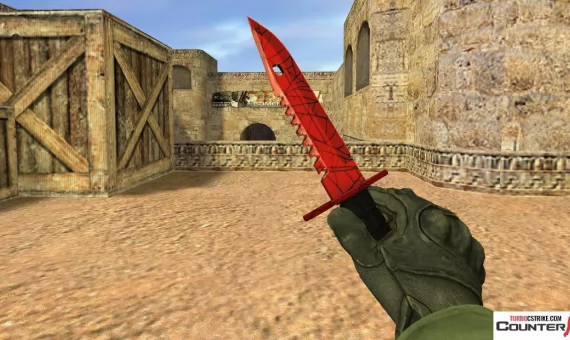 Модель ножа «M9 Bayonet - Crimson Web» с анимацией осмотра для CS 1.6