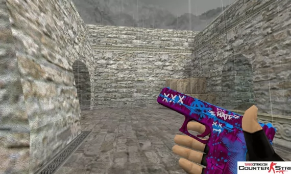 Модель HD Glock «Riot» с анимацией осмотра для CS 1.6