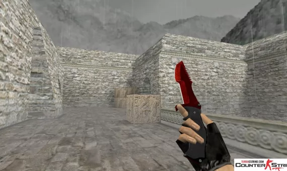 Модель ножа HD «Huntsman - Crimson Web» для CS 1.6