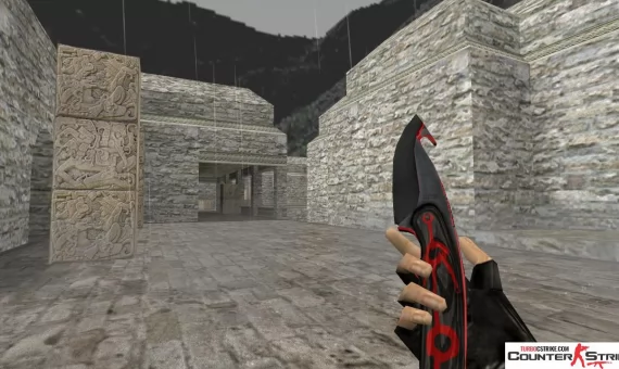 Модель ножа HD «Gut Knife - Cyber Red» для CS 1.6