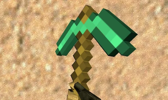 Модель ножа «кирка из Minecraft» для CS 1.6