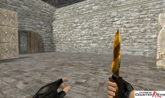Стандартная модель ножа «Gold Dangerous» для CS 1.6