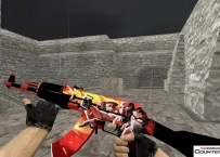 Модель HD AK-47 «Propaganda» с анимацией осмотра для CS 1.6