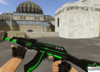 Модель HD AK-47 «Green Line» с анимацией осмотра для CS 1.6