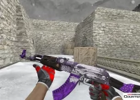 Модель HD AK-47 «Rise Purple» для CS 1.6