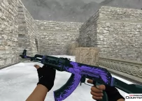 Модель HD AK-47 «Phoenix Rise Purple» для CS 1.6