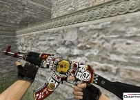 Модель HD AK-47 «Demolition v2» с анимацией осмотра для CS 1.6