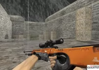Модель HD AWP «Annihilator Orange» с анимацией осмотра для CS 1.6