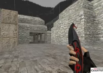 Модель ножа HD «Gut Knife - Cyber Red» для CS 1.6