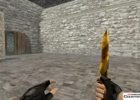 Стандартная модель ножа «Gold Dangerous» для CS 1.6