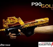 Модель P90 «Golden Camo» для CS 1.6