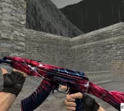 Модель HD AK-47 «Hunger» с анимацией осмотра для CS 1.6