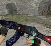 Модель HD AK-47 «Overrun» с анимацией осмотра для CS 1.6