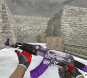 Модель HD AK-47 «Rise Purple» для CS 1.6