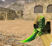 Модель ножа HD «Karambit - Dreamer Green» для CS 1.6