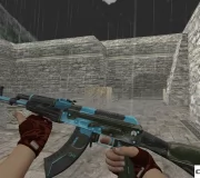 Модель HD AK-47 «Luanmat Blue» для CS 1.6