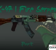 Модель AK-47 «Fire Serpent — Огненный змей» для CS 1.6