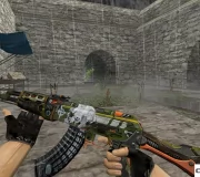 Модель HD AK-47 «Skulliosis» с анимацией осмотра для CS 1.6