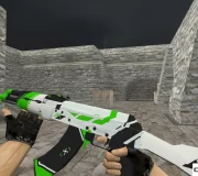 Модель HD AK-47 «Green Asiimov» с анимацией осмотра для CS 1.6