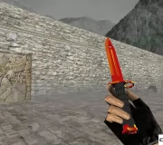Модель ножа HD «Bayonet - Red Chrome» для CS 1.6