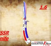 Модель ножа «Нож-бабочка - Россия» для CS 1.6