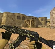 Модель HD AK-47 «Cyberfire» с анимацией осмотра для CS 1.6