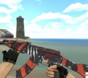 Модель HD AK-47 «Survival Z» с анимацией осмотра для CS 1.6