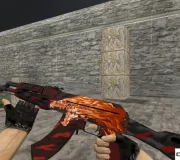 Модель HD AK-47 «Howl» с анимацией осмотра для CS 1.6