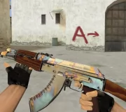 Модель AK-47 «Case Hardened» с анимацией осмотра для CS 1.6